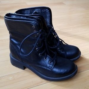 Lace Up Black Combat Boots